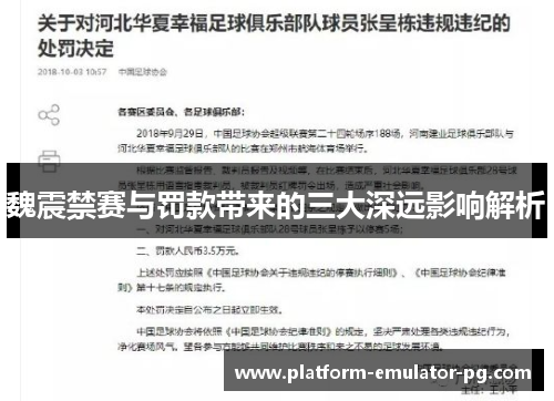 魏震禁赛与罚款带来的三大深远影响解析
